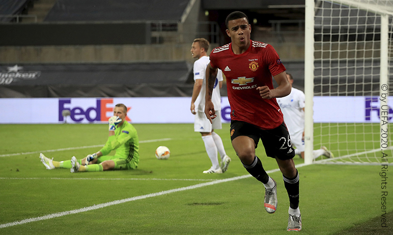 UEL player celebrating