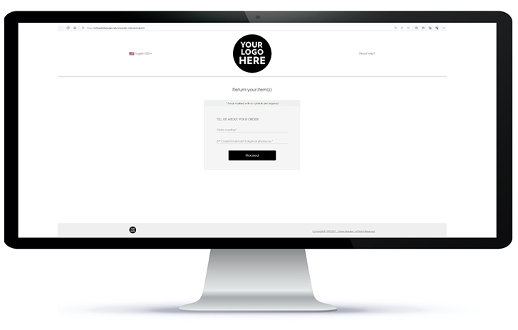 computer monitor with returns page