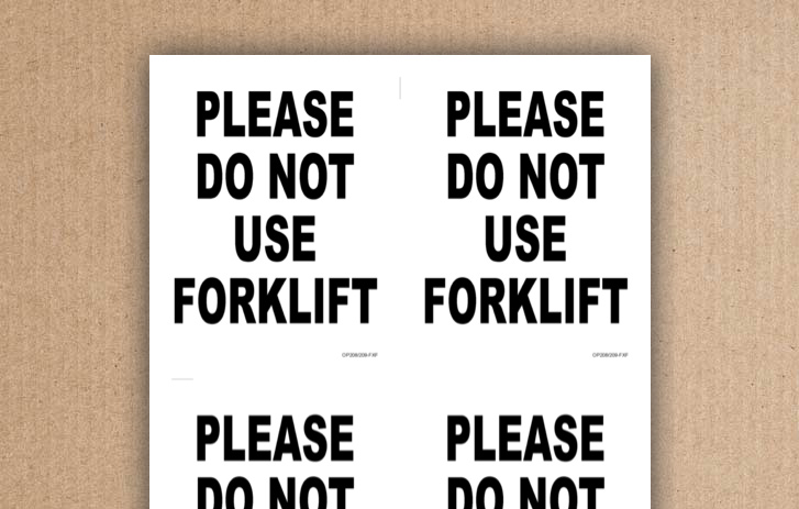 do not use forklift